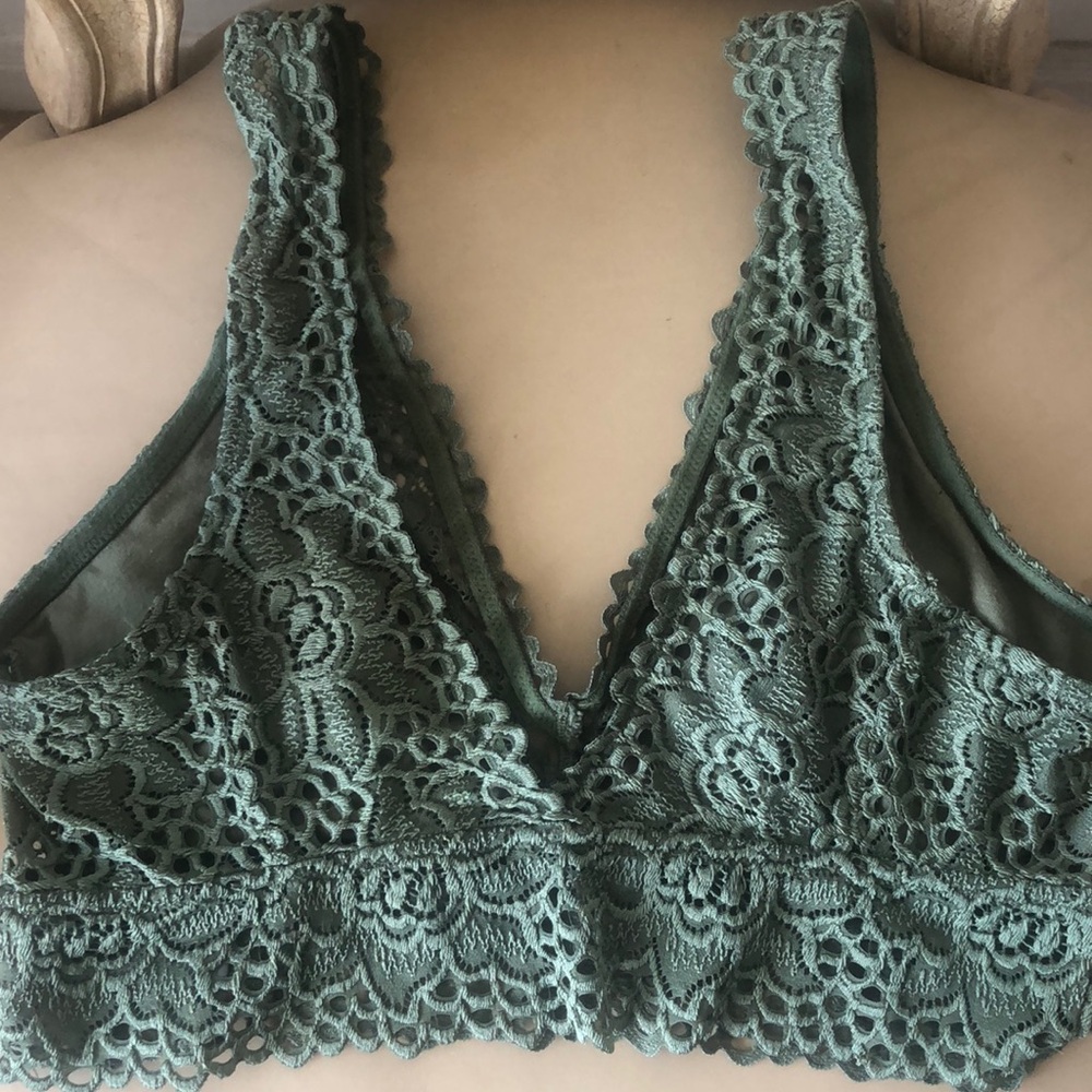Aerie Gorgeous Lace Wireless Bralette L / Worn Once / In Great Condition